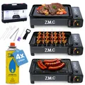 Produktbild: ZMC Campingkocher mit Grillplatte + 4x 227g Gas | Gaskocher & Outdoor Gasgrill