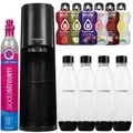 Produktbild: NEU Sodastream Wassersprudler Terra Schwarz Set mit 4 Flaschen 6 Sirups CO2