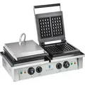 Produktbild: Royal Catering Waffeleisen - 2 x 2.000 Watt - rechteckig - Silber
