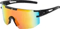 Produktbild: Uni Sonnenbrille 80er Fahrradbrille Sport Brille Retro verspiegelt Rot/Gelb/Blau-Schwarz