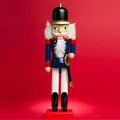 Produktbild: SIKORA NK-A Deko Nussknacker Figur aus Holz Verschiedene Motive 2 Größen, Farbe/Modell:A04 blau - Soldat, Größe:Höhe ca. 28 cm