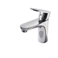 Produktbild: HOME DELUXE - Waschtischarmatur RADIANT - Farbe: Chrome , 14,5 x 3,5 x 10,5 cm - Material Messing, Griff Zink,  3,5 cm I Wasserhahn Mischbatterie Badarmatur