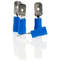 Produktbild: Alca® Flachstecker Blau 6,3mm 10st. Set 1,5-2,5 Mm2 Teilisolierte Kabelschuhe Klemmkabelschuhe Quetschkabelschuhe Mechaniker, Kfz, Etc.
