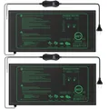 Produktbild: Mojimdo 50W Heizmatte Pflanzen mit Thermostat - Schnelle Erwärmung, Feuerschutz, Wärmematte zur Keimung und Temperatur-Regulierung, ideal für Sämlinge, Haustiere und Reptilien (2er Pack)