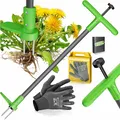 Produktbild: KESSER® Unkrautstecher mit Stiel | Unkrautentferner mit T-Griff & Fußpedal | Gartenwerkzeug effizientes Entfernen von Unkraut 3 Stahlzähne & Sprungfeder | Wurzelentferner mit Handschuhe & Schutzkappe