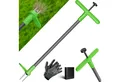 Produktbild: KESSER Unkrauthacke Unkrautentferner mit Stiel aus Aluminium inkl Handschuhe & Schutzkappe, Gartenwerkzeug für Entfernen von Unkraut mit 3 Stahlzähnen & Fußpedal