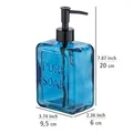 Produktbild: WENKO Seifenspender Pure Soap, Blau, Flüssigseifenspender aus Glas
