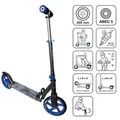 Produktbild: muuwmi Aluminium Scooter – Tretroller, 200 mm, ABEC 5, , höhenverstellbar, schwarz-blau