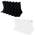 Produktbild: PUMA 12 Paar Socken Cush Crew Sportsocken Tennis Socken Unisex, Farbe:weiß - schwarz, Socken & Strümpfe:43-46