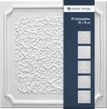 Produktbild: Deckenplatten aus Styropor EPS - Deckenpaneele leicht & robust im modernen Design - (2QM Sparpaket ANTIK 50x50cm) Verkleidung Deckenplatten Decke weiß