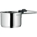 Produktbild: WMF Simmertopf Wasserbadtopf mit herausnehmbaren Einsatz, Cromargan® Edelstahl Rostfrei 18/10, Ø 18 cm, mit Temperaturanzeige, spülmaschinengeeignet, Induktion schwarz|silberfarben