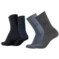 Produktbild: bugatti Basicsocken 6762496846 bugatti Herren 4er Pack Logo + uni basic schwarz, jeans melange 43-46