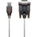 Produktbild: USB 2.0 Adapterkabel, USB-A Stecker > Seriell RS-232 Stecker transparent, 1,5 Meter