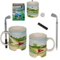 Produktbild: Golf für den Schreibtisch Minigolf Tasse Kaffeebecher mit Kugelschreiber Golfset