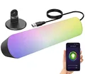 Produktbild: Luminea Home Control TV Beleuchtung: WLAN-USB-Stimmungsleuchte mit RGB+CCT-LEDs, App, 80 lm, 3,5 W, schwarz (WiFi-LED-Lampen, Stehlampe Farbwechsel, Schrankleuchte)