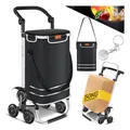 Produktbild: KESSER Einkaufstrolley Treppensteiger mit Kühlfach klappbar mit 56L Kapazität und belastbar bis 50kg 3in1 Trolley Sackkarre & Umhängetasche Faltbarer Einkaufswagen inkl. Einkaufschip