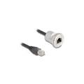 Produktbild: 88187 - RJ45 Einbaubuchse mit Kabelpeitsche Stecker Cat.5e STP 30...