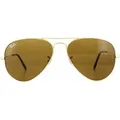 Produktbild: Ray-Ban Lunettes De Soleil Aviator 3025 001/33 Or Brun 58mm