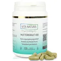 Produktbild: VITA NATURA Mutterkraut 400 - BIO Kapseln - Mutterkraut hoch dosiert - Vegikapseln - 120 Stück in einer Packung - Made in Germany - 100% vegan