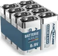 Produktbild: ANSMANN Batterie Rauchmelder 9V Block Alkaline, 8 Stück