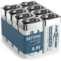Produktbild: Batterie Rauchmelder 9V Block Alkaline, 8 Stück - Ansmann