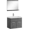 Produktbild: Badezimmer Badmöbel-set Montreal 02 60cm Waschbecken Dunkelgrau