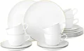 Produktbild: Seltmann Weiden Kaffeeservice Geschirr-Set, Service Liberty Goldrand (18-tlg), 6 Personen, Porzellan, Teller Set, Tassen, gold, Made in Germany, 18 Teile, für 6 Personen