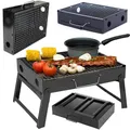 Produktbild: Grill Holzkohle Klappbar Tragbar Koffergrill Picknick Camping BBQ Outdoor