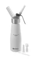 Produktbild: Hendi Sahnespender 0,5L Kitchen Line Weiss Aluminium inkl. 3 Tüllen & Bürste NEU