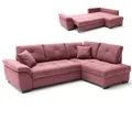 Produktbild: Ecksofa - burgundy - Boxspringaufbau - Dauerschläfer Sofa Couch Gästecouch