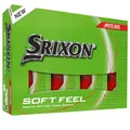 Produktbild: Srixon Soft Feel Brite - Hochsichtbare Golfbälle mit ultraweicher Haptik | Lange Distanz und stabile Flugbahn | Kontrollierter Spin und schnelle Lokalisierung | Orange/Rot/Grün