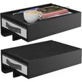 Produktbild: Relaxdays Nachttisch 2er Set Bambus Schwarz Klemmbar 14 cm x 37 cm x 26,5 cm