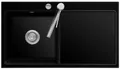 Produktbild: Flächenbündige Spüle MERA 90 Nigra mit Becken links und Excenterbedienung