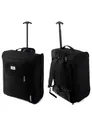 Produktbild: Granori Handgepäck Rucksack Koffer 55x40x20 cm | Leichter 2-in-1 Flugzeug Kabinengepäck Reisekoffer (Kabinentrolley) 40 L mit Rollen und Schulterträger (auch als Rucksack nutzbar) (Schwarz)
