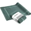 Produktbild: Herzbach Home Badvorleger, Dunkelgrün, Textil, 50x80 cm, Badtextilien, Badematten