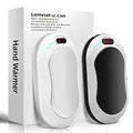 Produktbild: Lomvset Handwärmer Elektrisch 2er Set 10000 mAh, Taschenwärmer Wiederverwendbar mit Digitalanzeige, Handwärmer USB Aufladbar Powerbank Wintergeschenk für Damen Kinder（Schwarze&Silber）