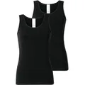 Produktbild: SCHIESSER Damen Tops, 2er Pack - 2Pack Trägertops, Unterhemd, Stretch Cotton, uni