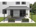 Produktbild: SOLUNA Pergola mit Stoffdach 3,5x4 Stoff Dessin 320923 Gestell RAL 7016 anthrazi
