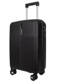 Produktbild: MY TRAVEL BAG Hartschalen-Koffer Trolley Reisekoffer (Handgepäck-Mittel-Groß-Set) 4 Doppel-Rollen (Schwarz, Mittlerer Koffer (66cm))