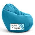 Produktbild: Bruni Sitzsack Classico L in Lichtblau – XL Sitzsack mit Innensack zum Lesen, Abnehmbarer Bezug, lebensmittelechte EPS-Perlen als Bean-Bag-Füllung, aus Deutschland