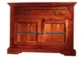 Produktbild: MASSIVMOEBEL24.DE | Oxford Eckkommode Akazie, Farbe:Dunkelbraun lackiert, Größe:107x54x80 cm (BxTxH)