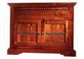 Produktbild: kolonialstil Eckkommode Holzkommode Schrank Sideboard massiv Akazie Holz Kommode