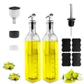 Produktbild: 2PCS ölflasche glas 500ml essig und ölspender mit ausgießer Trichter Anti-Sch...
