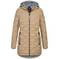 Produktbild: SUBLEVEL Steppjacke Damen Winter Jacke Mantel Parka Steppjacke Steppmantel Wintermantel beige|braun L (40)