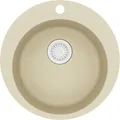 Produktbild: vidaXL Granitspüle Einzelbecken Rund Beige
