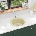 Produktbild: Granitspüle Einzelbecken Rund Beige