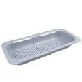 Produktbild: Fousenuk Ausziehbar Siebkorb Über der Spüle Grau, Sieb für Spülbecken (36-49cm), Waschbecken Filterablage, Erweiterbares Küchensieb, Spüle Seiher, Spüle Abtropfsieb für Spülen, Abtropfen, Auftauen
