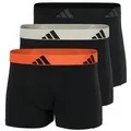 Produktbild: adidas Sportswear Trunk Active Flex Cotton (3er Pack) elastischer Logo-Bund, ohne Eingriff, Single Jersey-Qualität schwarz L
