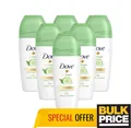 Produktbild: Dove Go Fresh Gurke 48H Schweißgeruchsschutz Roll-On Deodorant 50ml 6er Pack