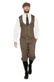 Produktbild: WILBERS & WILBERS 330376 - Roaring 20s Kostüm Herren, 3-teiliges Set mit Weste, Hose, Mütze, 20er Jahre Outfit für Karneval